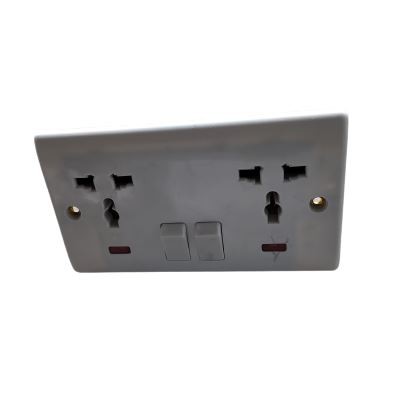 Fast Charging British Standard Square Foot Three-hole Socket Panel